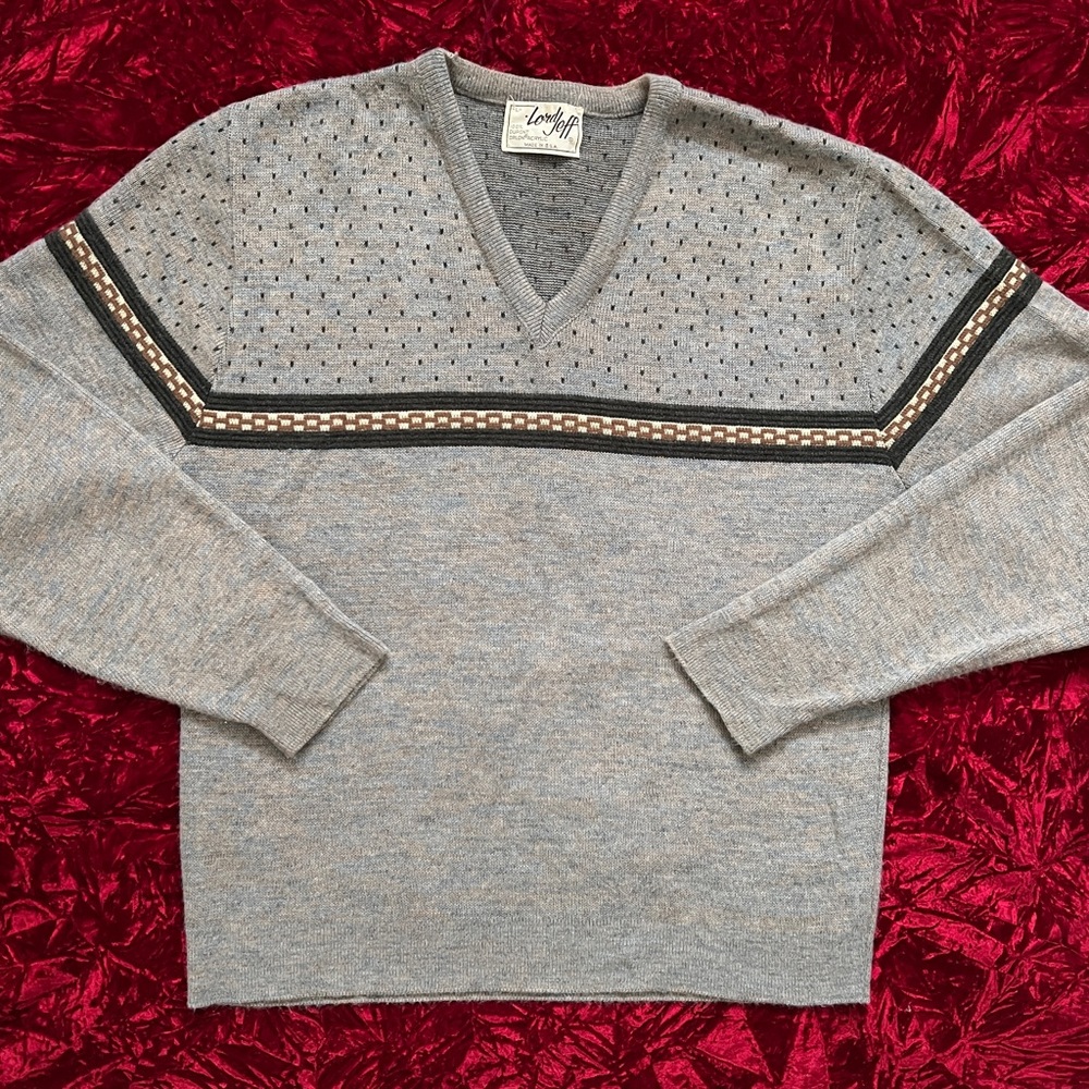 Vintage Lord Jeff V Neck Sweater